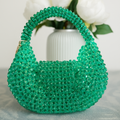 Sac perlé artisanal “Émeraude” – Pièce unique